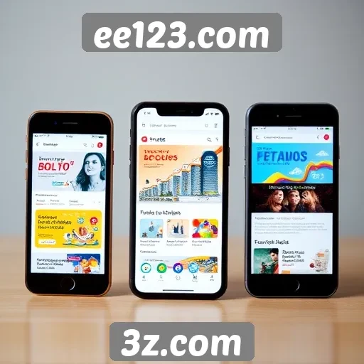 Desempenho técnico do site ee123.com em dispositivos móveis