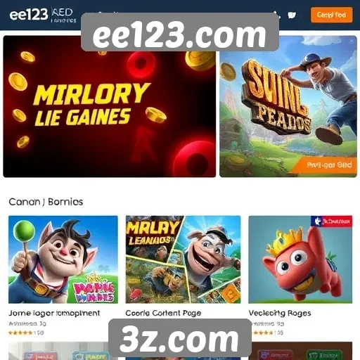 Popularidade dos jogos disponíveis em ee123.com